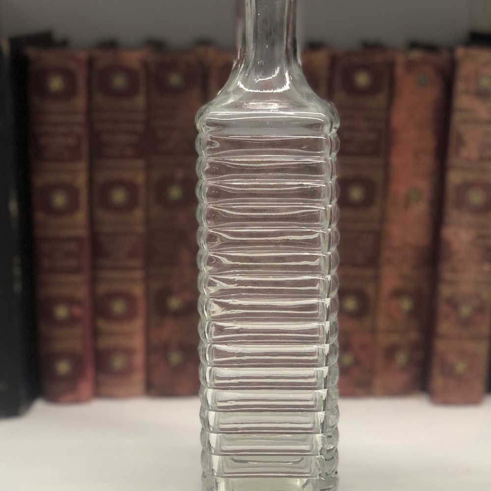 VINTAGE Square Ribbed Bottle/Vase - Picture 4 of 6